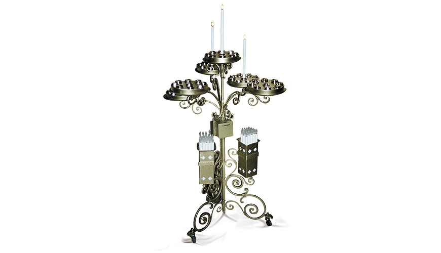19 - Votivo sacred furnishings: Special gestural candle-holder for churches