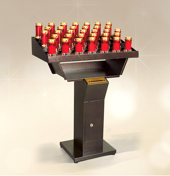 Portacero votivo elettronico No Touch - Modello 510 da 33 accensioni