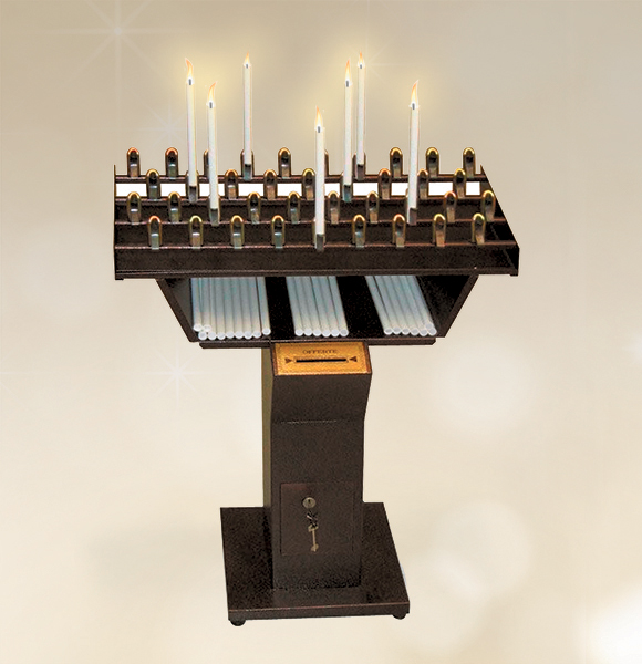 Candeliere tradizionale per candele di cera - Modello 600 da 53 accensioni